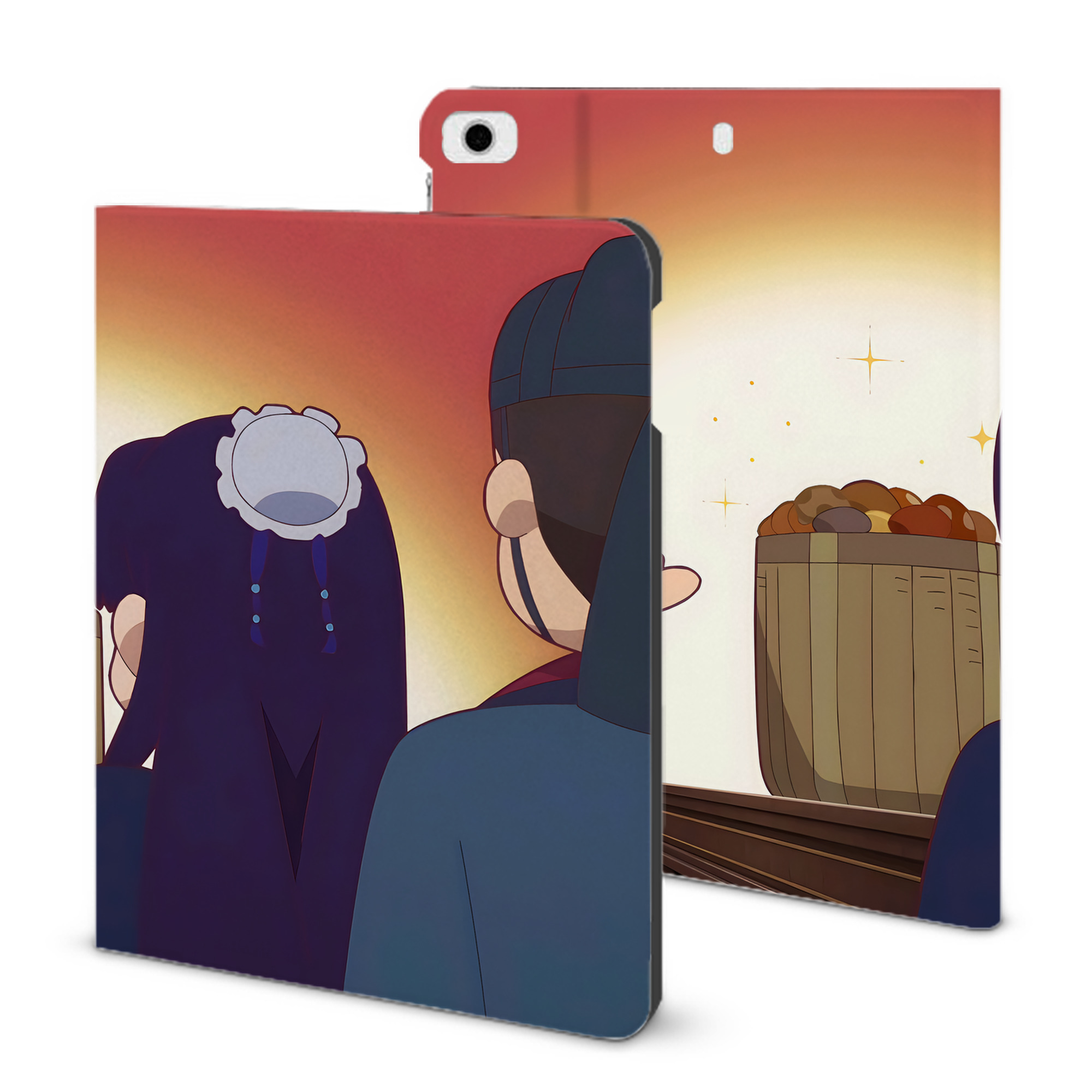 （画像用） 薬屋のひとりごと The Apothecary Diaries IPad ケース ブック型 PUレザー TPU 耐衝撃 軽量 薄型 ペン収納なし 全面保護 IPad 各モデル対応